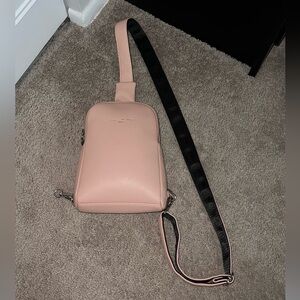 Faux leather crossbody purse